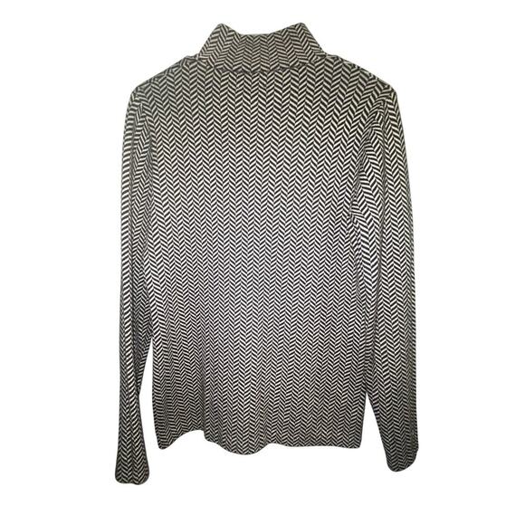 Womens Cream & Black Pattern Duluth Trading Co Sweater Size M - Picture 2 of 4